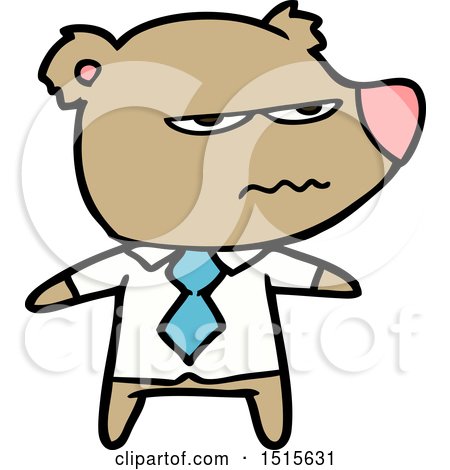 Cartoon Angry Boss Bear by lineartestpilot