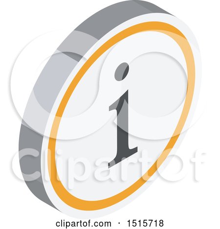 Clipart of a 3d Isometric Information Icon - Royalty Free Vector Illustration by beboy