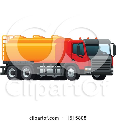 Clipart of a Tanker Truck - Royalty Free Vector Illustration by Vector Tradition SM