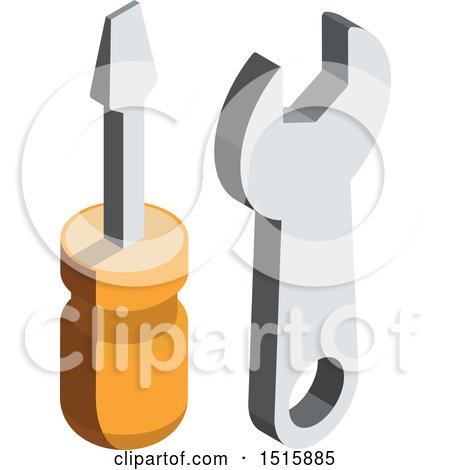 Clipart of a 3d Icon of Tools - Royalty Free Vector Illustration by beboy
