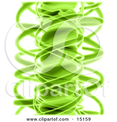 Green Complex Vertical Spiral Of Dna Clipart Graphic Illustration by 3poD