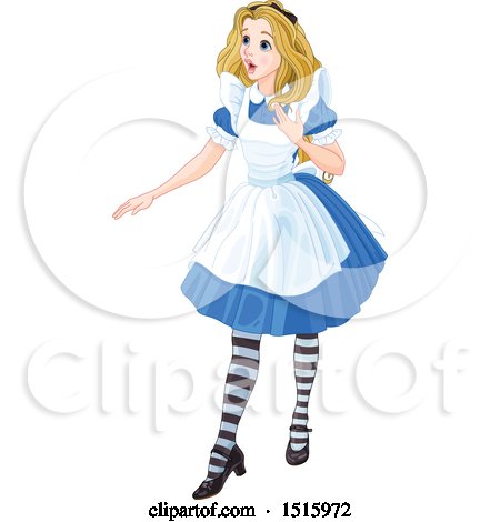 Clipart of a Surprised Alice - Royalty Free Vector Illustration by Pushkin