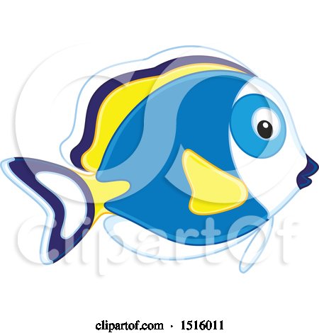 Clipart of a Tropical Marine Fish - Royalty Free Vector Illustration by Alex Bannykh
