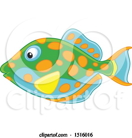 Clipart of a Tropical Marine Fish - Royalty Free Vector Illustration by Alex Bannykh