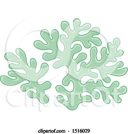 Clipart of a Green Coral - Royalty Free Vector Illustration by Alex Bannykh