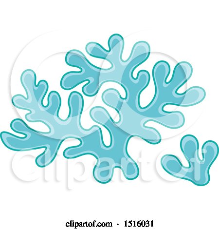Clipart of a Blue Coral - Royalty Free Vector Illustration by Alex Bannykh