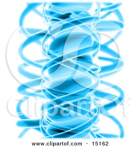 Blue Complex Vertical Spiral Of Dna Clipart Graphic Illustration by 3poD