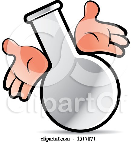 Clipart of a Round Bottom Flask Character - Royalty Free Vector Illustration by Lal Perera