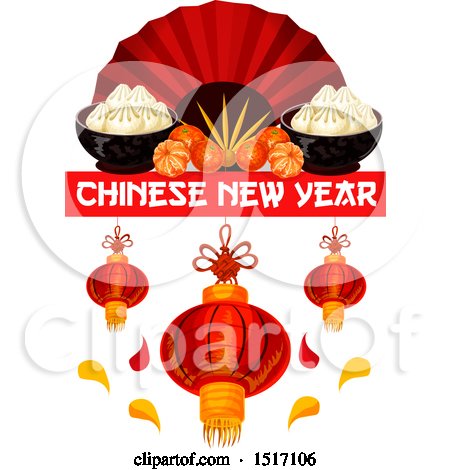 Clipart of a Chinese New Year Design - Royalty Free Vector Illustration by Vector Tradition SM