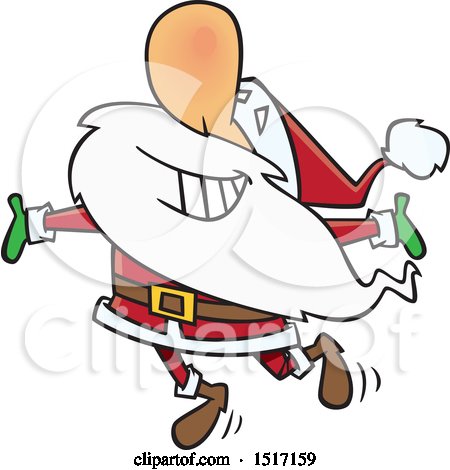 Clipart of a Cartoon Jolly Old Saint Nicholas Santa Claus - Royalty Free Vector Illustration by toonaday