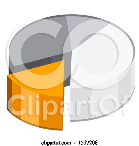 Clipart of a 3d Pie Chart Icon - Royalty Free Vector Illustration by beboy