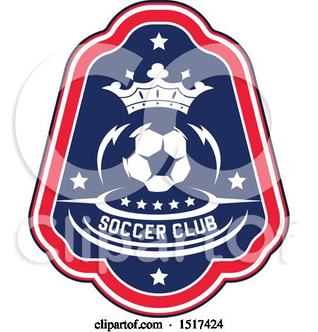 Clipart of a Red White and Blue Soccer Design - Royalty Free Vector Illustration by Vector Tradition SM