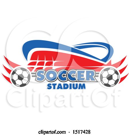 Clipart of a Soccer Stadium Design - Royalty Free Vector Illustration by Vector Tradition SM