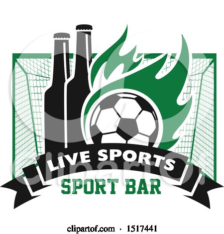 Clipart of a Sport Pub Soccer Design - Royalty Free Vector Illustration by Vector Tradition SM