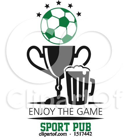 Clipart of a Sport Pub Soccer Design - Royalty Free Vector Illustration by Vector Tradition SM