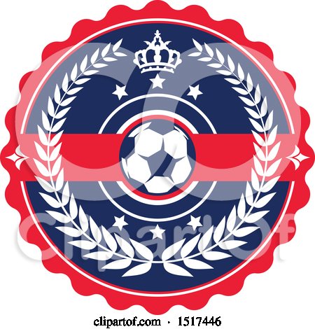 Clipart of a Red White and Blue Soccer Design - Royalty Free Vector Illustration by Vector Tradition SM