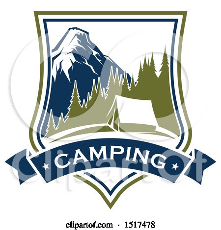 Clipart of a Camping Design - Royalty Free Vector Illustration by Vector Tradition SM