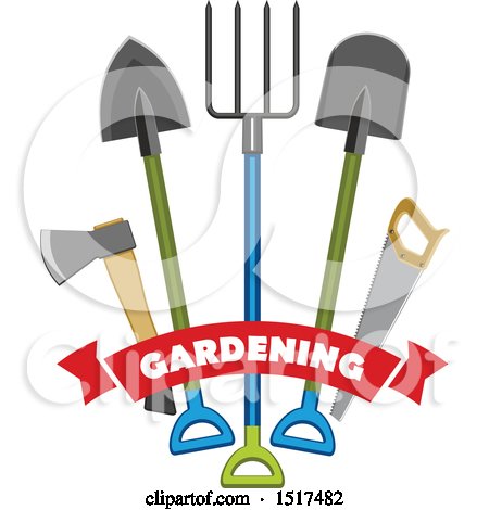Clipart of a Gardening Tool Design - Royalty Free Vector Illustration by Vector Tradition SM