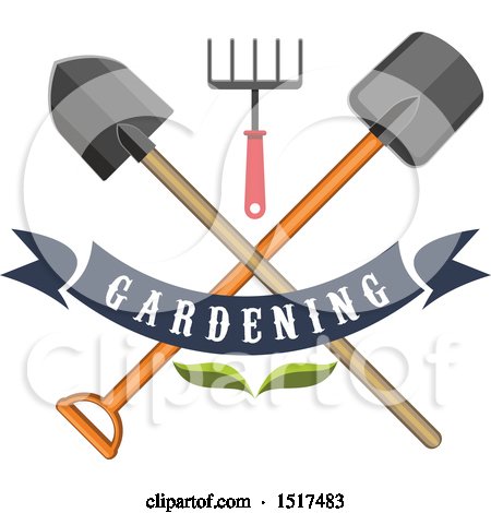 Clipart of a Gardening Tool Design - Royalty Free Vector Illustration by Vector Tradition SM