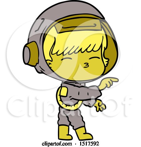 Cartoon Curious Astronaut by lineartestpilot