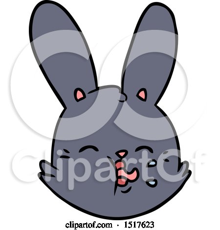 Cartoon Funny Rabbit Face by lineartestpilot