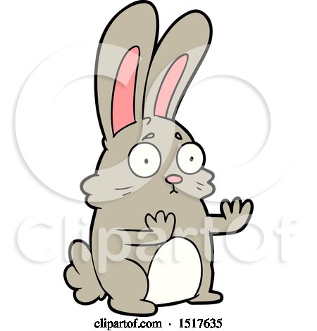 Cartoon Scared Rabbit by lineartestpilot