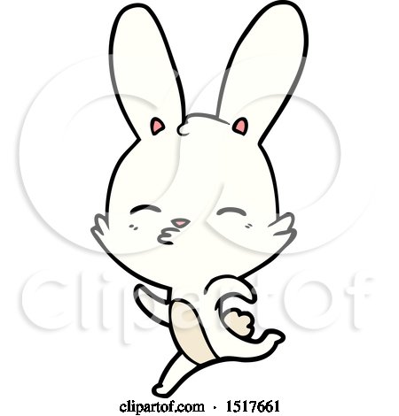 Running Bunny Cartoon by lineartestpilot