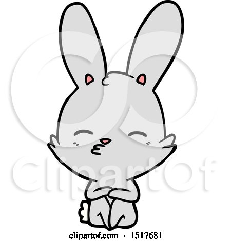 Curious Bunny Cartoon by lineartestpilot