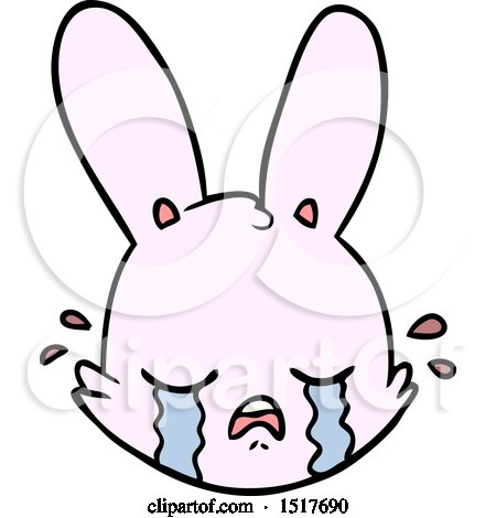 Cartoon Crying Bunny Face by lineartestpilot