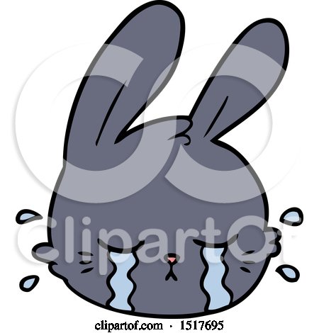 Cartoon Rabbit Face Crying by lineartestpilot