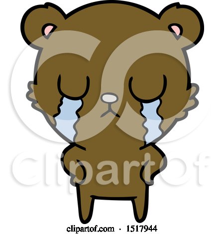 Crying Cartoon Bear by lineartestpilot