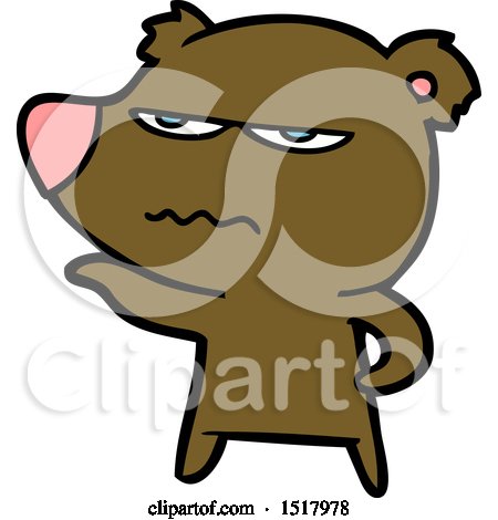 Angry Bear Cartoon by lineartestpilot