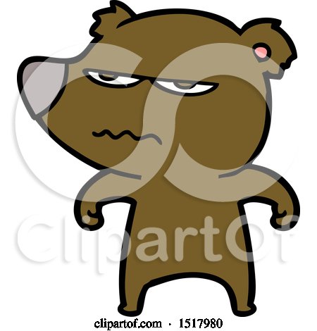 Annoyed Bear Cartoon by lineartestpilot