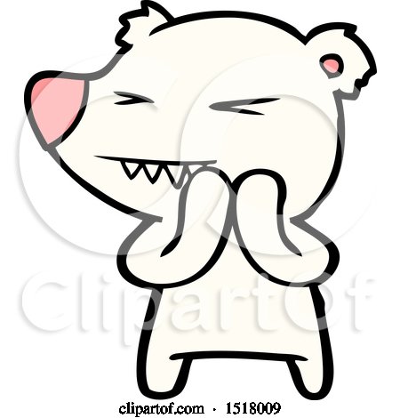 Angry Polar Bear Cartoon by lineartestpilot #1518009