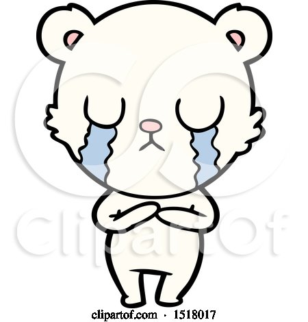 Crying Polar Bear Cartoon by lineartestpilot