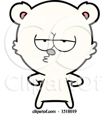 Bored Polar Bear Cartoon by lineartestpilot