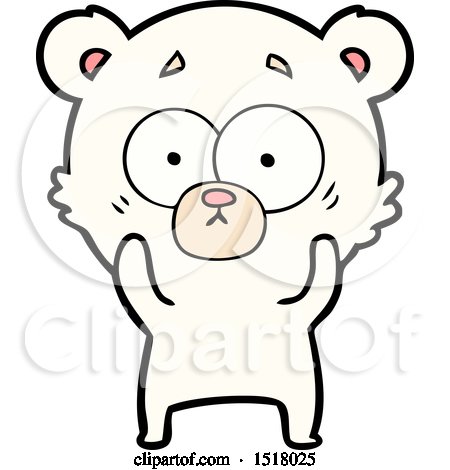 Surprised Polar Bear Cartoon by lineartestpilot