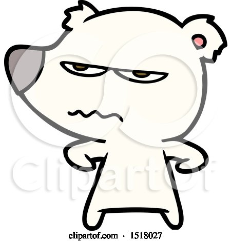 Angry Bear Polar Cartoon by lineartestpilot