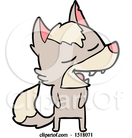 Cartoon Wolf Laughing by lineartestpilot