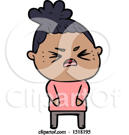 Cartoon Angry Woman by lineartestpilot