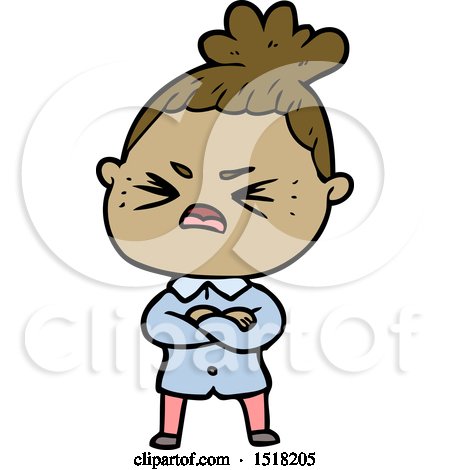 Cartoon Angry Woman by lineartestpilot