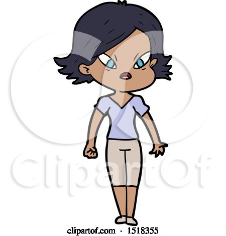 Cartoon Stressed Woman by lineartestpilot