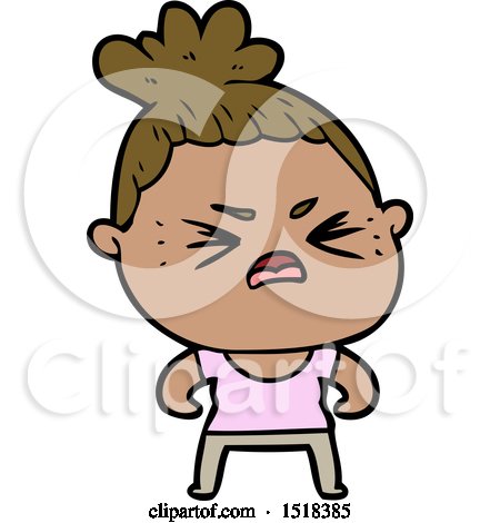 Cartoon Angry Woman by lineartestpilot