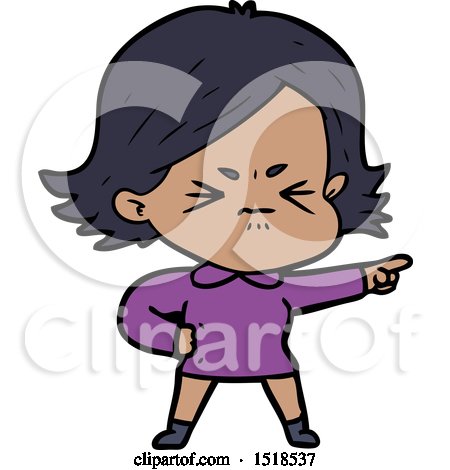 Cartoon Angry Woman by lineartestpilot