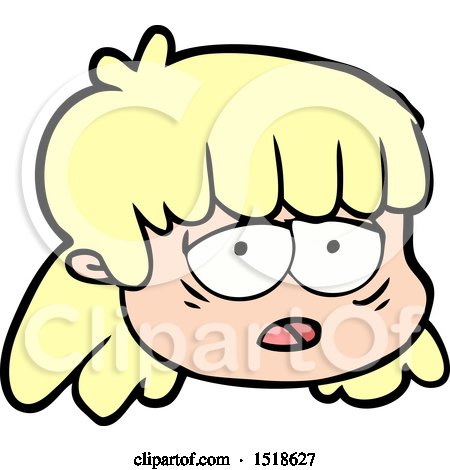 Cartoon Female Face by lineartestpilot