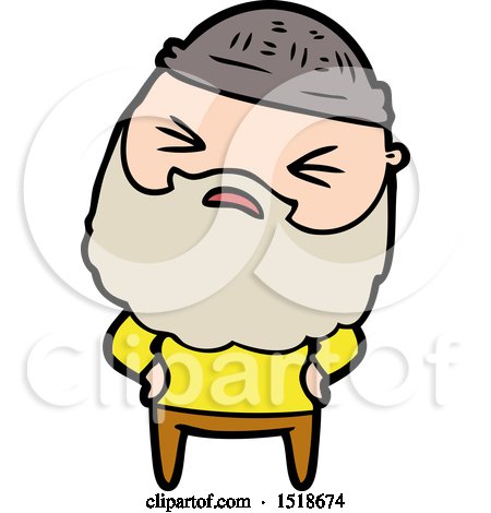 Cartoon Man with Beard by lineartestpilot