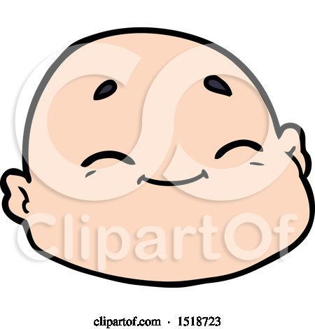 Cartoon Happy Bald Man by lineartestpilot