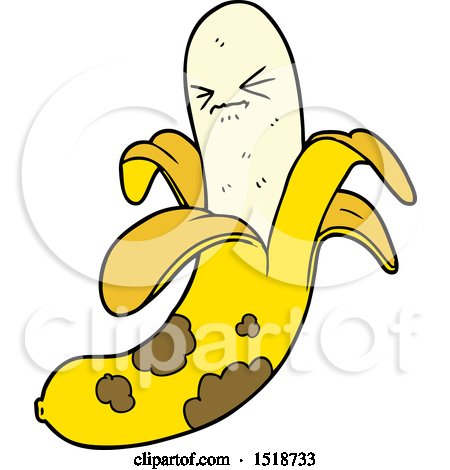 Cartoon Rotten Banana by lineartestpilot