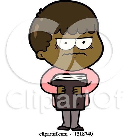 Cartoon Annoyed Man by lineartestpilot