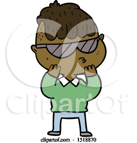 Cartoon Boy Wearing Sunglasses by lineartestpilot